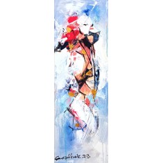 Mashkoor Raza, 12 x 36 Inch, Oil on Canvas, Abstract Painting, AC-MR-713